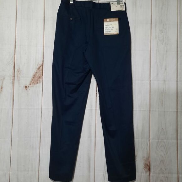 HAGGAR premium Khakis men's size 32 32 Navy classiccore - Picture 2 of 8